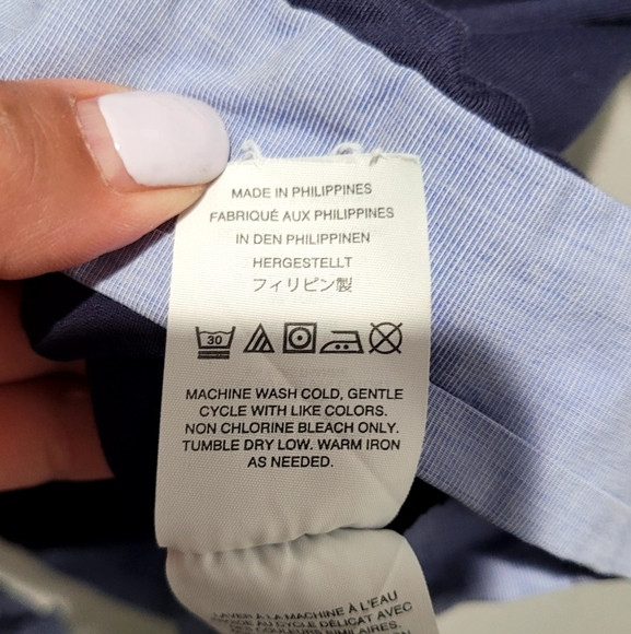 J.crew Side Tie Navy Blue Tee - Picture 7 of 7